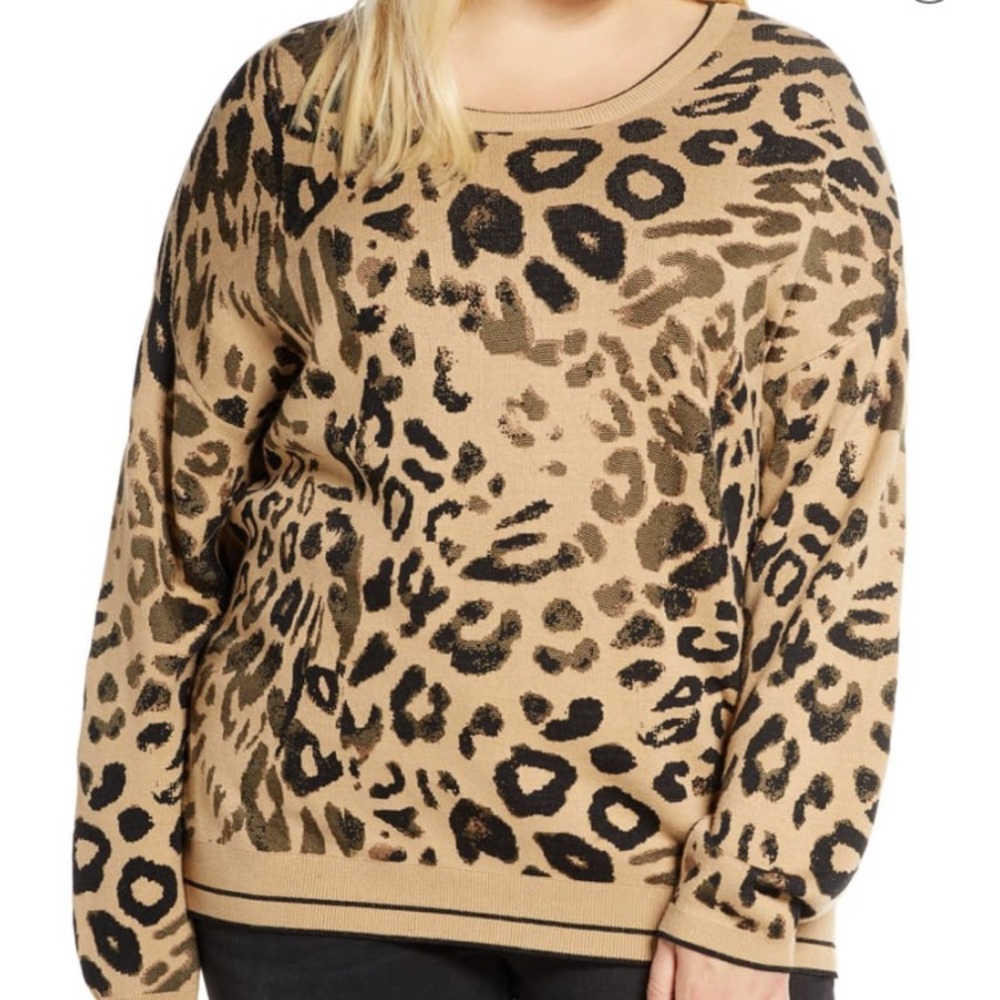 Rachel Roy Leopard Print Sweater